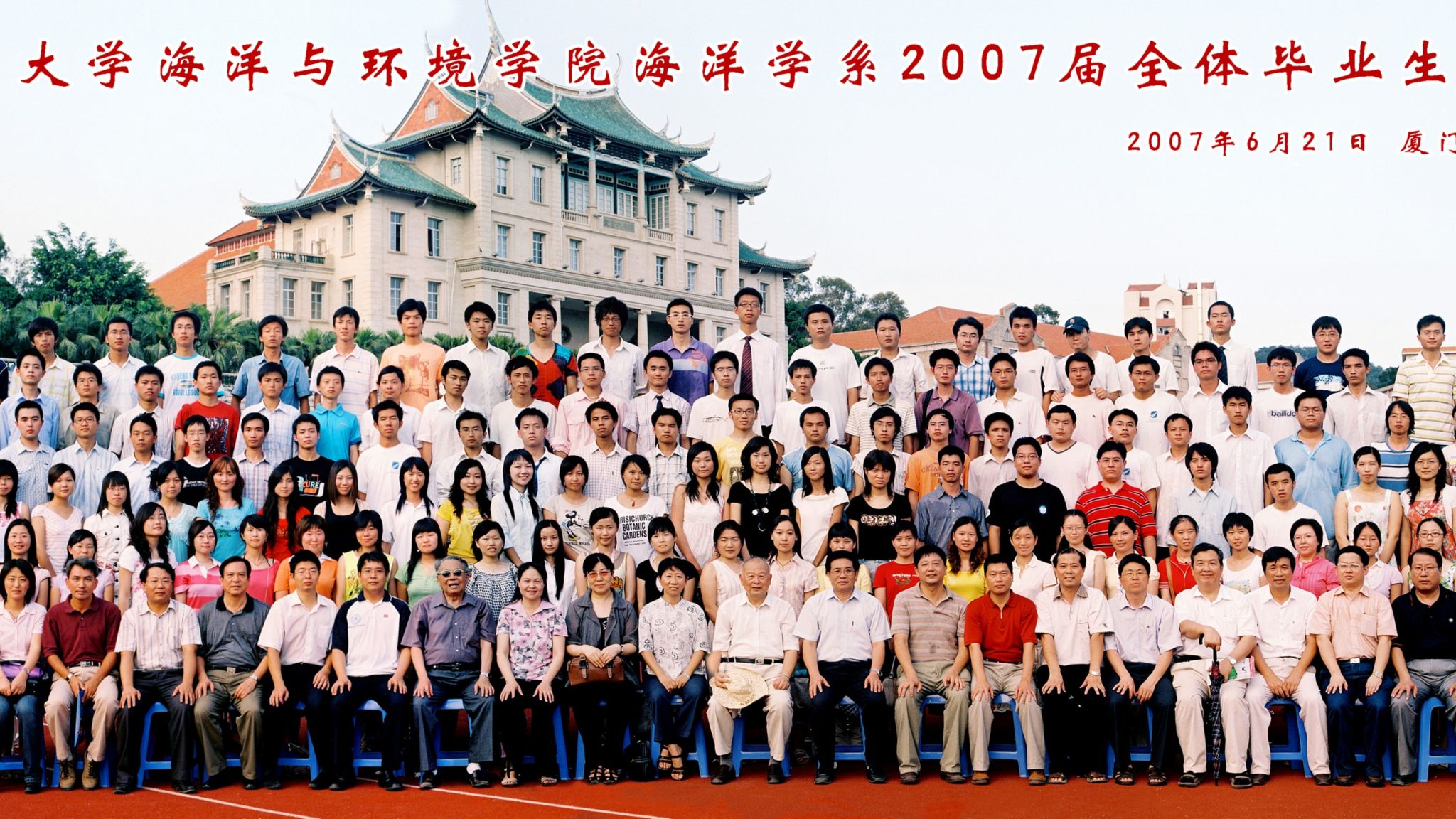 2007届海洋系毕业合影